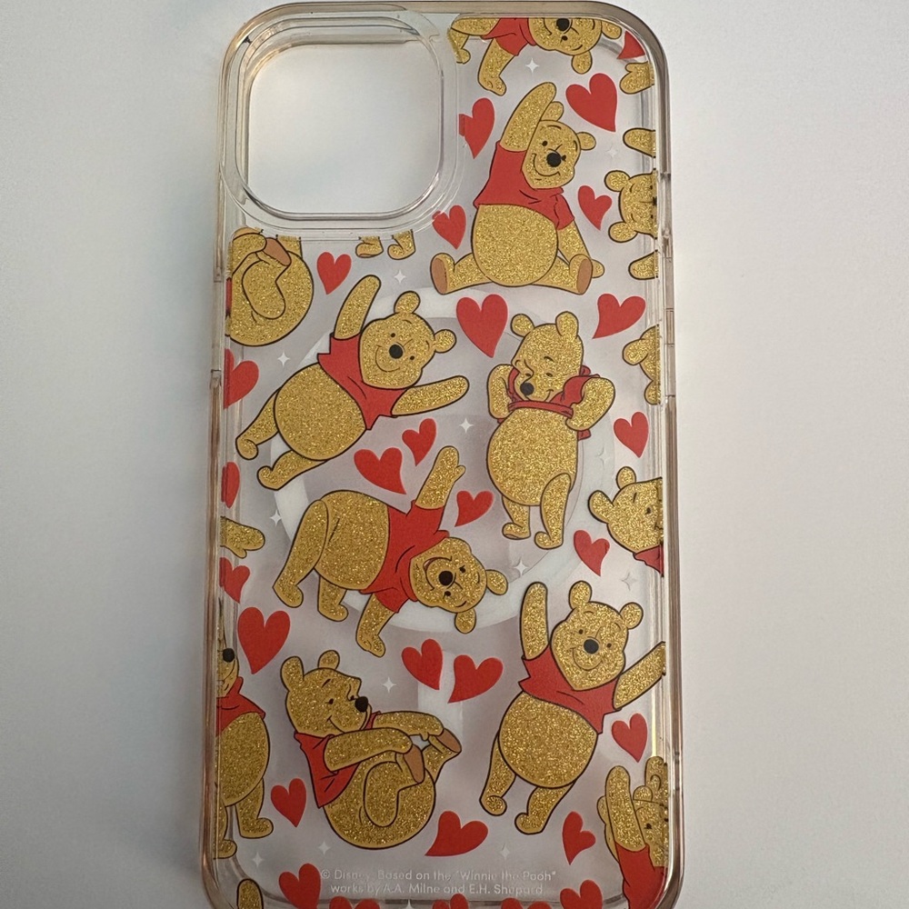 Disney Winnie the Pooh iPhone 14 Case - Red and Gold